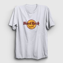 Presmono Unisex Beyaz Logo Hard Rock Cafe T-Shirt