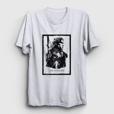 Presmono Unisex Beyaz Poster Dizi Witcher T-Shirt