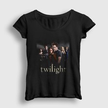 Presmono Kadın Siyah Poster Cullen Family Twilight T-Shirt