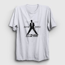 Presmono Unisex Beyaz Sound Vision David Bowie T-Shirt