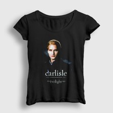 Presmono Kadın Siyah Carlisle Cullen Vampire Twilight T-Shirt