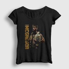 Presmono Kadın Siyah King Ufc Conor Mcgregor T-Shirt