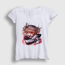 Presmono Kadın Beyaz Himiko Toga V2 Anime My Hero Academia T-Shirt