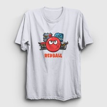 Presmono Unisex Beyaz Crew Oyun Red Ball T-Shirt