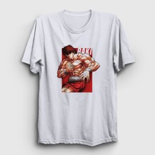 Presmono Unisex Beyaz Strong V2 Anime Hanma Baki T-Shirt