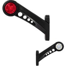 Formplas Boynuz Lamba Uzun Lensli Cam 18 Led'li 190MM 12V-24V Beyaz - Kırmızı