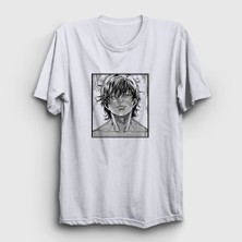 Presmono Unisex Beyaz Cool Anime Hanma Baki T-Shirt