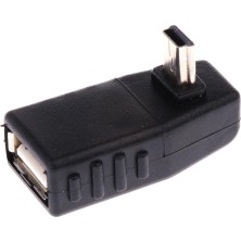 Echoes 90 Aşağı Dik Açı Mini USB Erkek Ila Dişi Otg Adaptör Konnektörü (Yurt Dışından)