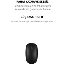 Micropack Windows MacOs Uyumlu 1600 CPI Hız Wireless Sessiz Güç Tasarruflu Kablosuz Türkçe Q Klavye Mouse Set KM-236W