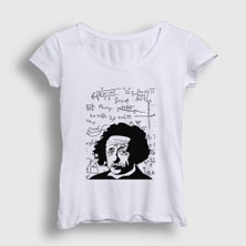 Presmono Kadın Beyaz Formulas Scientist Albert Einstein T-Shirt