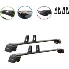 Thunder Fiat 500X 2014-2022 Kilitli Ara Atkı Cross Bar Taşıyıcı Tavan Barı 4 Adet Dayama Dahil