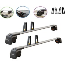 Thunder Volkswagen Tiguan - Allspace R Line Kilitli Ara Atkı Cross Bar Taşıyıcı Tavan Barı 4 Adet Dayama Dahil