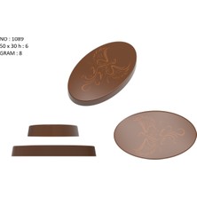 MFS 1089 - Desenli Oval Madlen Çikolata Kalıbı