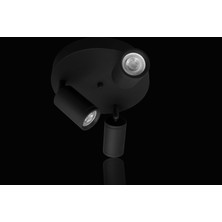 Mikro Aydınlatma Siyah Richi Rich 3lü Spot Modern Aydınlatma GU10 LED Ampul Dahil Gün Işığı 3000K