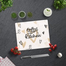 Decorita Cam Kesme Tahtası - Cam Kesme Tablası | Queen Of Te Kitchen - Krem |