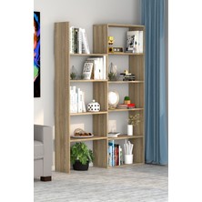 Moonlife Office Dekoratif Kitaplık Meşe
