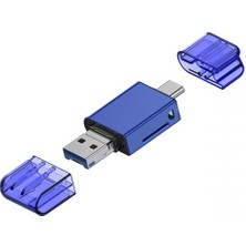 Coofbe Usb, Type-C ve Lightning Girişli Ultra Hızlı Hafıza Kart Okuyucu, Micro Sc Hafıza Kart Reader