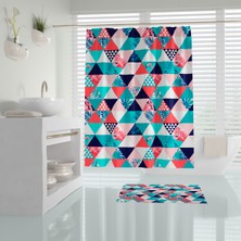 Tropik Home Dijital Baskılı Duş Perdesi Polyester Kumaş Banyo Perdesi 180 x 200 cm  12 Plastik C-Halka Hediyeli