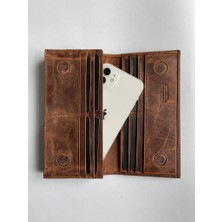 SANAT LEATHER SL-2161 Hakiki Deri Telefon Bölmeli Unisex Cüzdan
