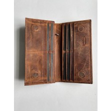 SANAT LEATHER SL-2161 Hakiki Deri Telefon Bölmeli Unisex Cüzdan