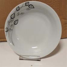 Güral Porselen 6'lı 17 cm Çukur Tabak Tek Çiçek 2450