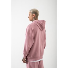 Machinist Clothing Oversize Şardonsuz Basic Sweatshirt Kirli Pembe