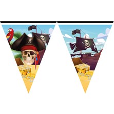 Kidspartim Korsan Temalı Üçgen Bayrak Set