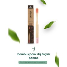 Vegan Bambu Çocuk Diş Fırçası - Yumuşak - Pembe -Plastik  içermez