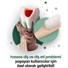 Nano Vegan Bambu Diş Fırçası - Ultra Soft (Hassas Dişler için) - Beyaz Renk - Plastiksiz