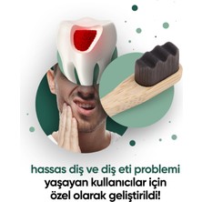 Nano Vegan Bambu Diş Fırçası - Ultra Soft (Hassas Dişler için) - Koyu Gri - Plastiksiz