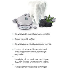 T-Brush Aktif Kömürlü Doğal Diş Macunu Tableti - Florürsüz - Glutensiz - Vegan - 90 Tablet