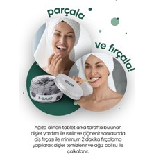 T-Brush Aktif Kömürlü Doğal Diş Macunu Tableti - Florürsüz - Glutensiz - Vegan - 90 Tablet