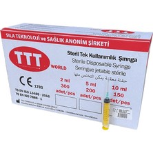 TTT World 10 cc Enjektör Şırınga Yeşil Uçlu Contalı 150'lik Kutu