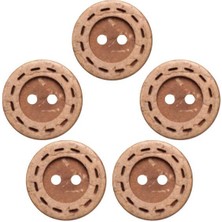 Simisso Ahşap Desenli Düğme 5 Adet 427 | Renk8