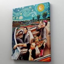 Aydın Ticaret Frida Kahlo Salvador, Dali ve Vincent Van Gogh Arabada Yıldızlı Gece Kanvas Tablo