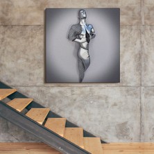 Dünyatablo Metalik Efektli Modern Kanvas Tablo, Romantik Beden, 3D Efektli  Aşk Sanatı