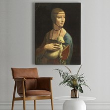 Dünyatablo Ermine Leonardo Da Vinci'nın Kakımlı Kadın Eseri Kanvas Tablo / The Lady With Bangs