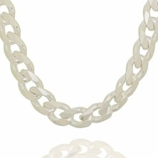 Takı Depo Gurmet Model Gümüş Zincir 180 Mikron Kalınlık 55 - Gümüş Rengi