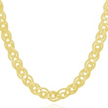 Takı Depo Nonna Model Gümüş Zincir 80 Mikron Kalınlık 60 - Altın Rengi