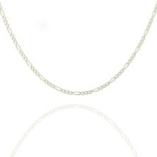 Takı Depo Figaro Model Gümüş Zincir 40 Mikron Kalınlık 60 - Gümüş Rengi