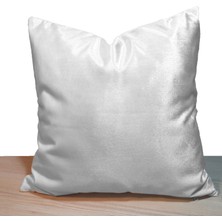 Arasta Design 2'li Set Parlak Beyaz Kadife Kırlent Kılıfı, Düz Renk Dekoratif Kırlent 43X43