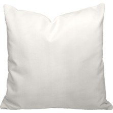 Arasta Design 2'li Set Beyaz Kırlent Kılıfı, Düz Renk Kadife Kırlent Kılıfı, 43X43 cm