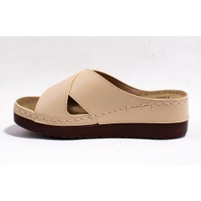Dagoster DZA37-3029 Bej Günlük  Kadın Terlik