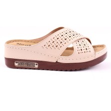 Dagoster DZA37-3025 Bej Günlük  Kadın Terlik