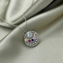 Jewel By Aila Rhodium Kaplama Antik Göz Gümüş Kolye