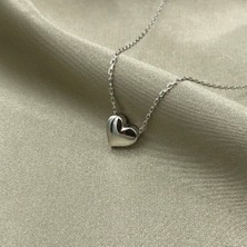 Jewel By Aila Rhodium Kaplama Tasarım Kalp Gümüş Kolye