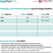 Alpha Auto Part Fiat Tipo,egea Için Kapı Kol Şifre Kapağı-Krom-Sağ