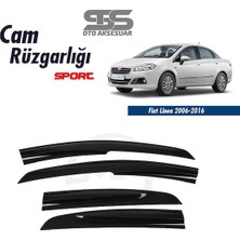 STS Oto Aksesuar Cam Rüzgarlığı Fiat Linea 2006-2016  Mügen Tip Piano Black