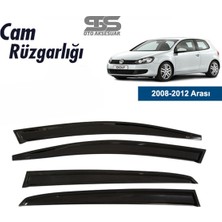 STS Oto Aksesuar Cam Rüzgarlığı Volkswagen Golf 6 2008-2012 Mügen Tip Piano Black