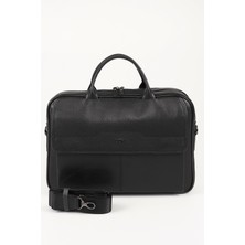 Gönderi(r) Kadın Siyah  Hakiki Deri Notebook Ve Evrak Çantası